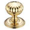 Zoo Hardware Fulton & Bray Flower Mortice Door Knobs, Polished Brass (sold in pairs)