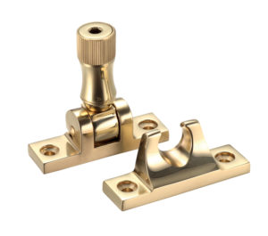 Zoo Hardware Fulton & Bray Brighton Pattern Locking Sash Fastener, Polished Brass