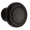 M Marcus Rim Button Cupboard Knob (32mm OR 38mm), Smooth Black Iron