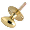 Zoo Hardware Fulton & Bray Oval Thumb Turn Rack Bolt (38mm), Polished Brass