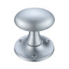 Zoo Hardware Fulton & Bray Oval Mortice Door Knobs, Satin Chrome (sold in pairs)