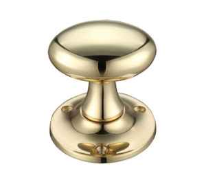 Zoo Hardware Fulton & Bray Oval Mortice Door Knobs, Polished Brass - (sold in pairs)