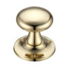 Zoo Hardware Fulton & Bray Mushroom Mortice Door Knobs, Polished Brass - (sold in pairs)