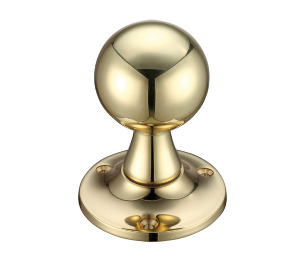 Zoo Hardware Fulton & Bray Ball Mortice Door Knobs, Polished Brass (sold in pairs)