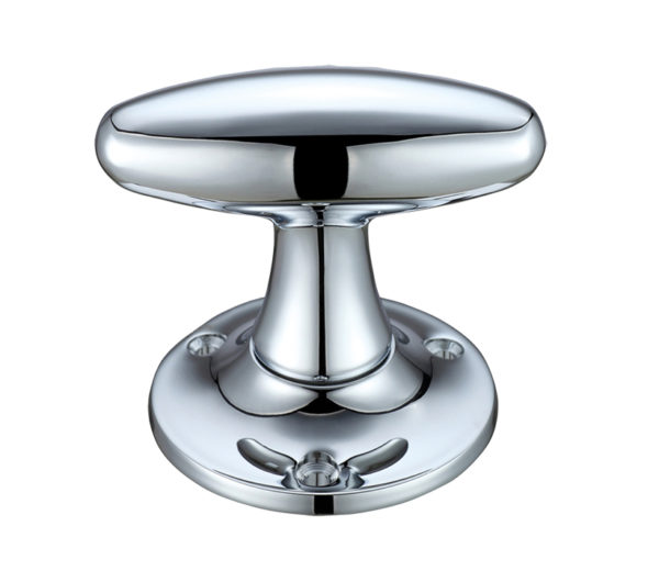 Zoo Hardware Fulton & Bray Extended Oval Mortice Door Knobs, Polished Chrome - (sold in pairs)
