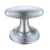 Zoo Hardware Fulton & Bray Extended Oval Mortice Door Knobs, Satin Chrome (sold in pairs)