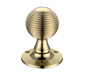 Zoo Hardware Fulton & Bray Queen Anne Mortice Door Knobs, Polished Brass - (sold in pairs)