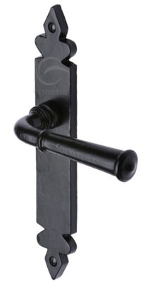 M Marcus Ludlow Door Handles, Smooth Black Iron (sold in pairs)