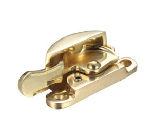 Zoo Hardware Fulton & Bray Narrow Style Locking Fitch Fastener, Polished Brass -