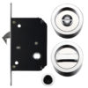Zoo Hardware Fulton & Bray Sliding Door Lock Set (Suitable for 35-45mm thick doors), Polished Chrome