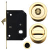 Zoo Hardware Fulton & Bray Sliding Door Lock Set (Suitable for 35-45mm thick doors), Polished Brass -