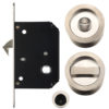 Zoo Hardware Fulton & Bray Sliding Door Lock Set (Suitable for 35-45mm thick doors), Satin Nickel -