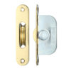 Zoo Hardware Fulton & Bray 1 3/4" Wheel Sash Window Brass Ball Bearing Axle Pulley (Radius Forend), Polished Brass