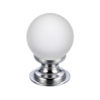 Zoo Hardware Fulton & Bray Frosted Glass Ball Cupboard Knobs (25mm Or 30mm), Polished Chrome Base