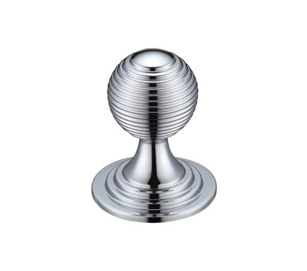 Zoo Hardware Fulton & Bray Queen Anne Ringed Cupboard Knob (25mm, 32mm OR 38mm), Polished Chrome