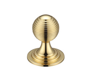 Zoo Hardware Fulton & Bray Queen Anne Ringed Cupboard Knob (25mm, 32mm OR 38mm), Polished Brass