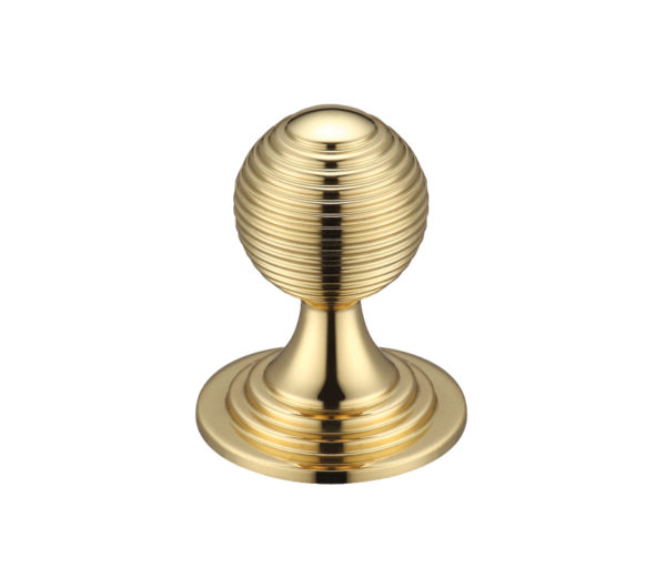 Zoo Hardware Fulton & Bray Queen Anne Ringed Cupboard Knob (25mm, 32mm OR 38mm), Polished Brass