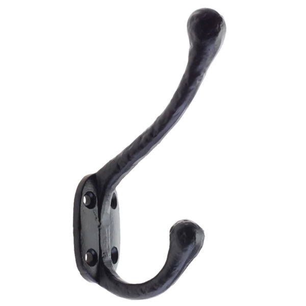 Zoo Hardware Foxcote Foundries Hat & Coat Hook (35mm x 55mm), Black Antique