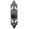 Zoo Hardware Foxcote Foundries Bell Push With Fleur De Lys Plate (30mm x 127mm), Black Antique