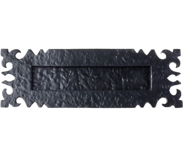 Zoo Hardware Foxcote Foundries Postal Knocker Letter Plate (305mm x 107mm), Black Antique