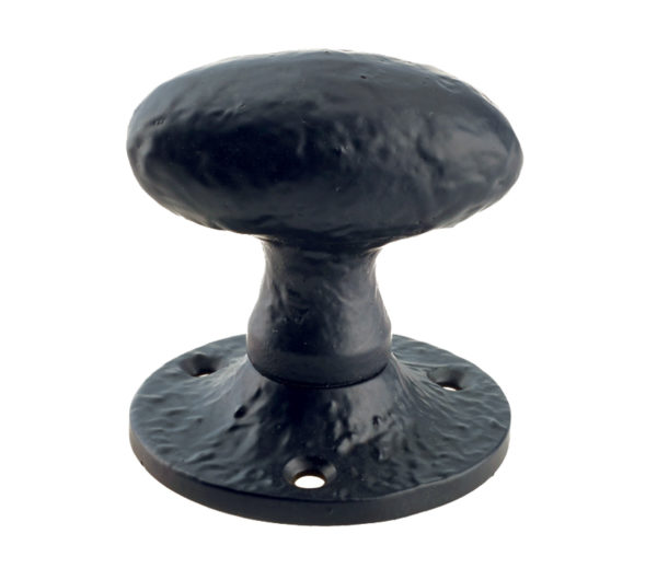 Zoo Hardware Foxcote Foundries Oval Mortice Knob, Black Antique (sold in pairs)