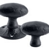 Zoo Hardware Foxcote Foundries Oval Rim Knob, Black Antique (sold in pairs)