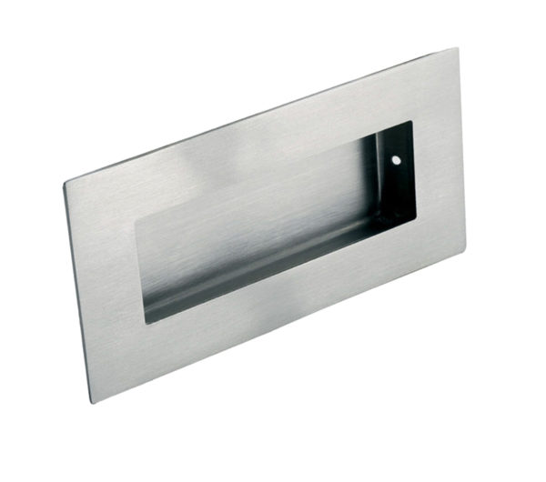 Eurospec Steelworx Retangular Flush Pull (102mm x 51mm), Satin Stainless Steel