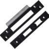 Eurospec Forend & Strike Pack For BAS/ESS/LSS/OSS 3 Lever Architectural Sash Locks, Matt Black