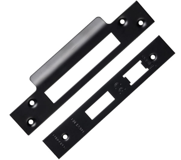 Eurospec Forend & Strike Pack For BAS/ESS/LSS/OSS 3 Lever Architectural Sash Locks, Matt Black