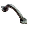 Fingertip Hammered Fleur De Lys Cabinet Pull Handle (100mm C/C), Pewter