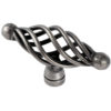 Fingertip Steel Cage Oval Cupboard Knob (32.5mm Or 40mm), Antique Steel