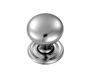 Fingertip Hollow Victorian Cupboard Knob, Polished Chrome