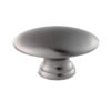 Fingertip Oval Cupboard Knob, Satin Nickel