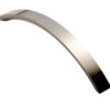 Fingertip Curved Convex Grip Cabinet Pull Handle (126mm C/C), Satin Nickel