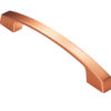 Fingertip Bridge Cabinet Pull Handle (160mm C/C), Satin Copper