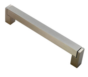 Fingertip Square Section Cabinet Handle (Multiple Sizes), Satin Nickel