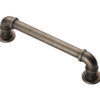 Fingertip Pipe Cabinet Pull Handles (128mm OR 320mm C/C), Pewter