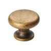 Fingertip Temperance Cupboard Knob, Antique Brass