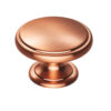 Fingertip Oxford Cupboard Knob, Satin Copper