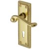 Heritage Brass Georgian Polished Brass Door Handles (sold in pairs)