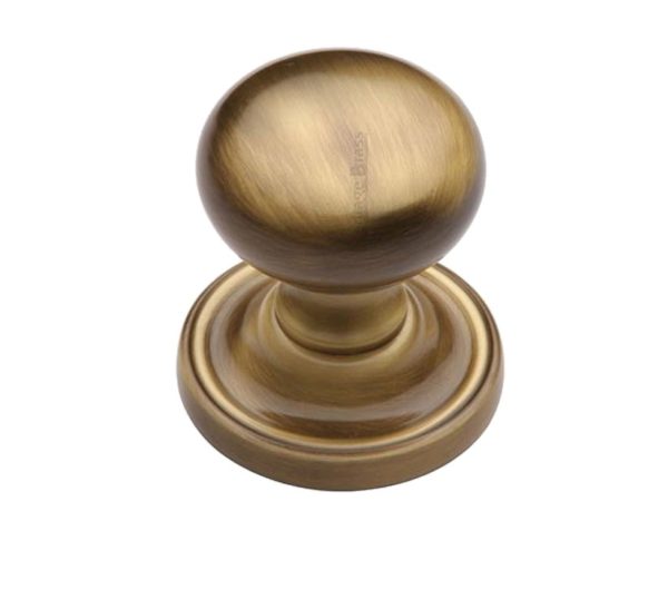 Heritage Brass Hampstead Mortice Door Knobs, Antique Brass (sold in pairs)