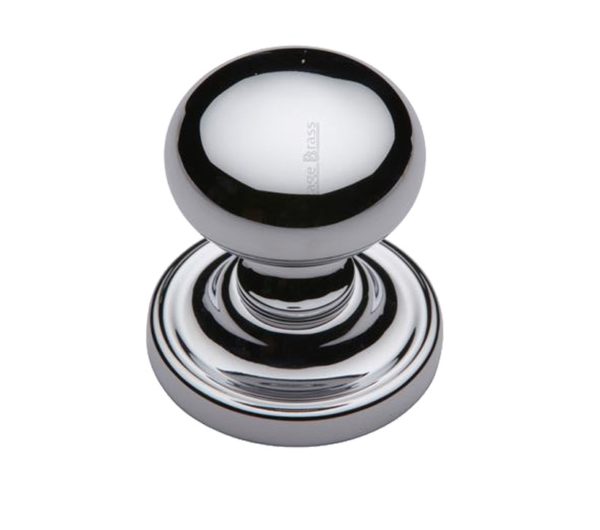 Heritage Brass Hampstead Mortice Door Knobs, Polished Chrome (sold in pairs)