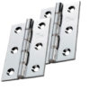 3 Inch Double Washered Hinges, Polished Chrome (sold in pairs)