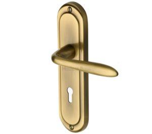 Heritage Brass Henley Antique Brass Door Handles - (sold in pairs)