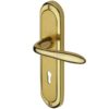 Heritage Brass Henley Mayfair Finish, Polished Brass & Satin Brass Door Handles (sold in pairs)