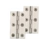 Heritage Brass Extruded Brass Cabinet Hinges (2.5 Inch OR 3 Inch), Satin Nickel (sold in pairs)