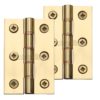 Heritage Brass 3 Inch Heavier Duty Double Phosphor Washered Butt Hinges, Polished Brass(sold in pairs)