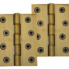 Heritage Brass 4 Inch Heavier Duty Double Phosphor Washered Butt Hinges, Antique Brass - (sold in pairs)
