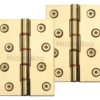 Heritage Brass 4 Inch Heavier Duty Double Phosphor Washered Butt Hinges, Polished Brass - (sold in pairs)