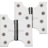 Heritage Brass 4 Inch Parliament Hinges, Polished Chrome (sold in pairs)